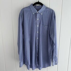 Vineyard Vines Blue Checkered Button-Down Shirt Men’s Size XL